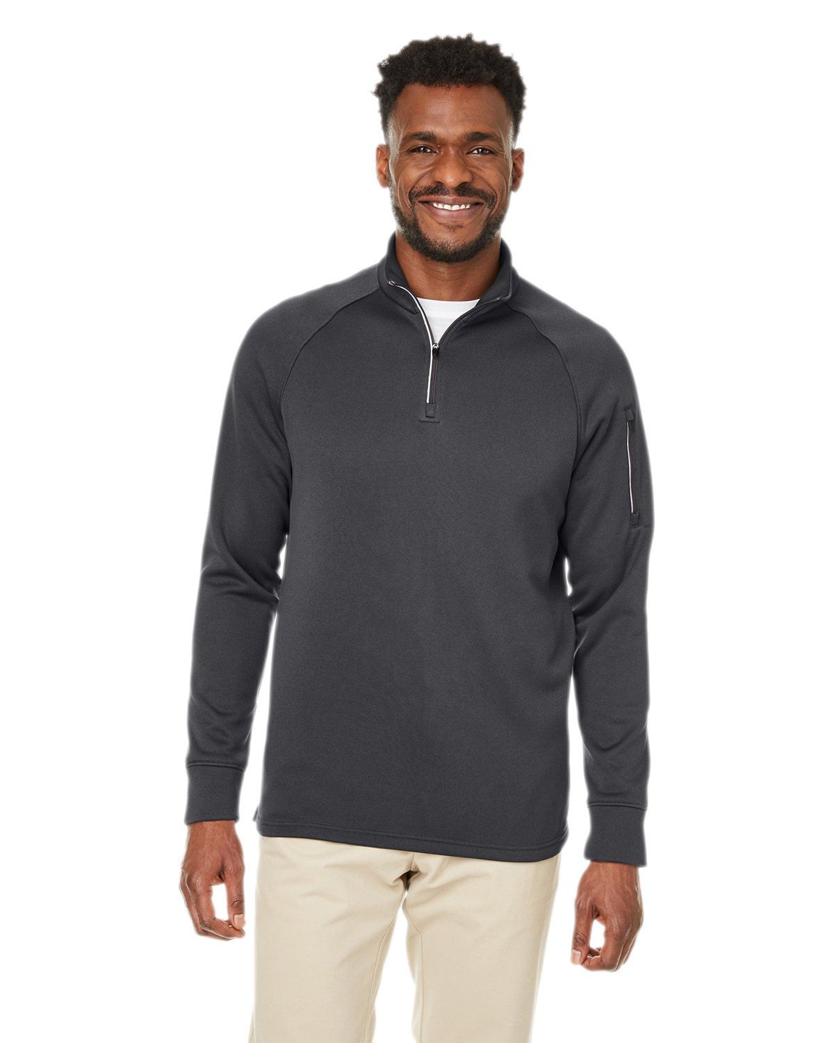 Core 365 Unisex Fusion ChromaSoft™ Fleece Quarter Zip in CARBON