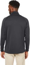 Am image of a Custom Core 365 Unisex Fusion ChromaSoft™ Fleece Quarter Zip in CARBON!