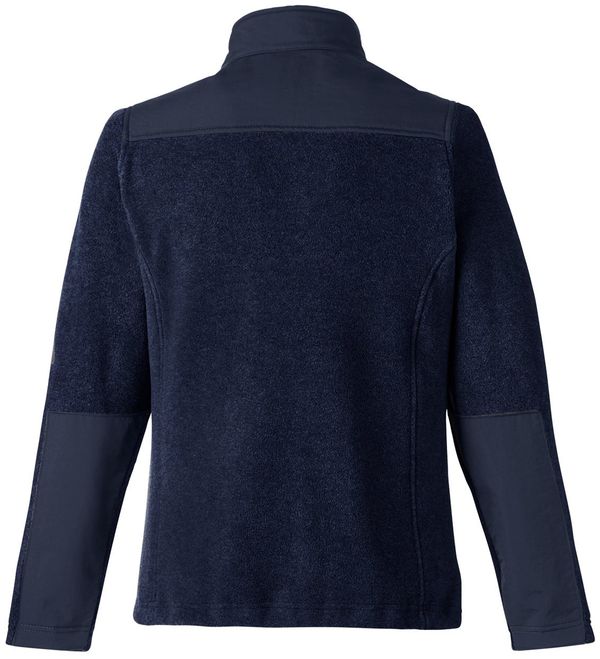 Am image of a Custom Core365 Ladies' Journey Summit Hybrid Full Zip in CLSC NVY/ CLS NV!