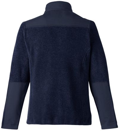 Am image of a Custom Core365 Ladies' Journey Summit Hybrid Full Zip in CLSC NVY/ CLS NV!