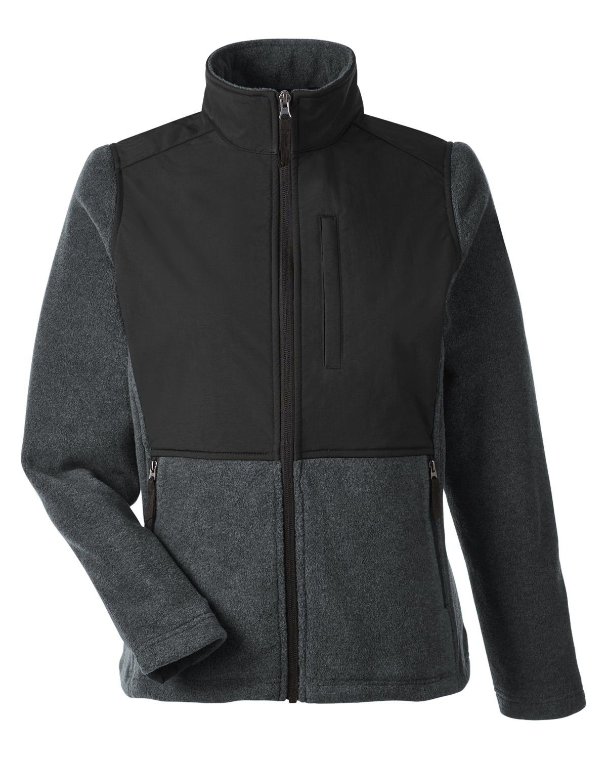 Core365 Ladies' Journey Summit Hybrid Full Zip in HTH CHRCOAL/ BLK