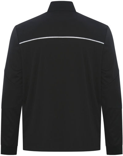 Am image of a Custom Callaway Quarter Zip Water Repellent Pullover in Black!