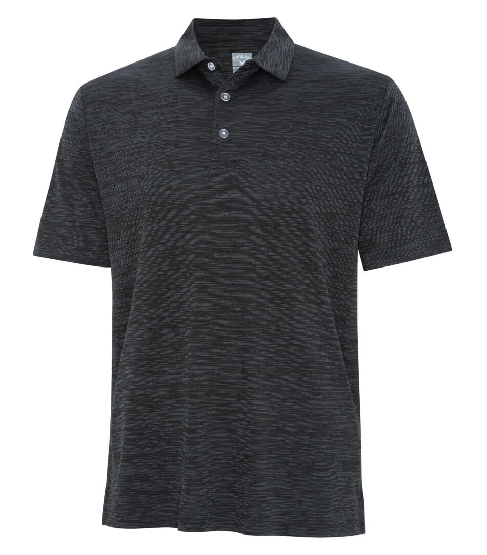 Callaway Broken Stripe Texture Polo in Black