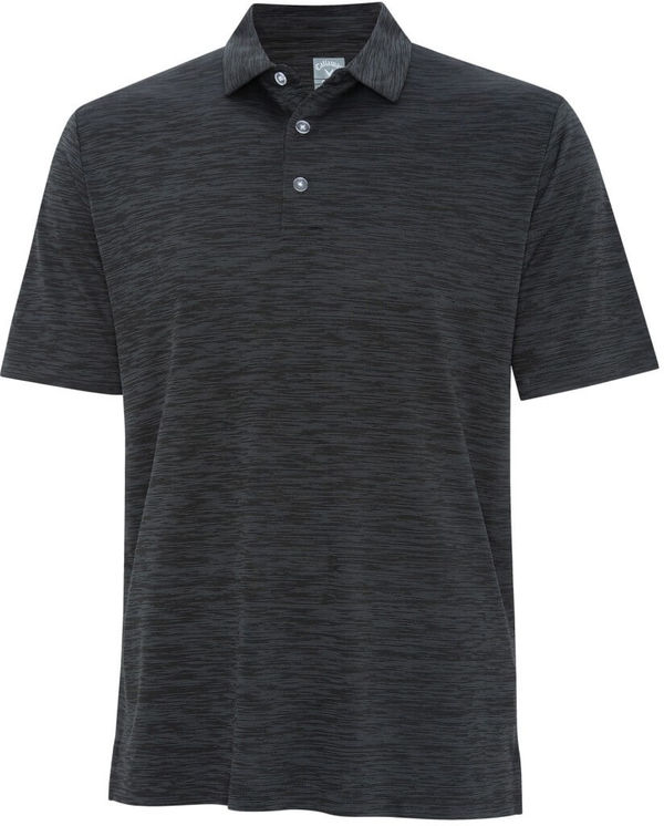 Am image of a Custom Callaway Broken Stripe Texture Polo in Black!