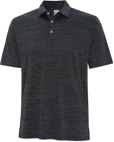 Am image of a Custom Callaway Broken Stripe Texture Polo in Black!