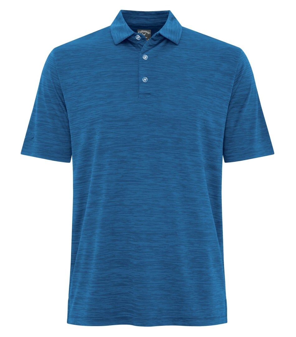 Callaway Broken Stripe Texture Polo in Blueberry Pancake