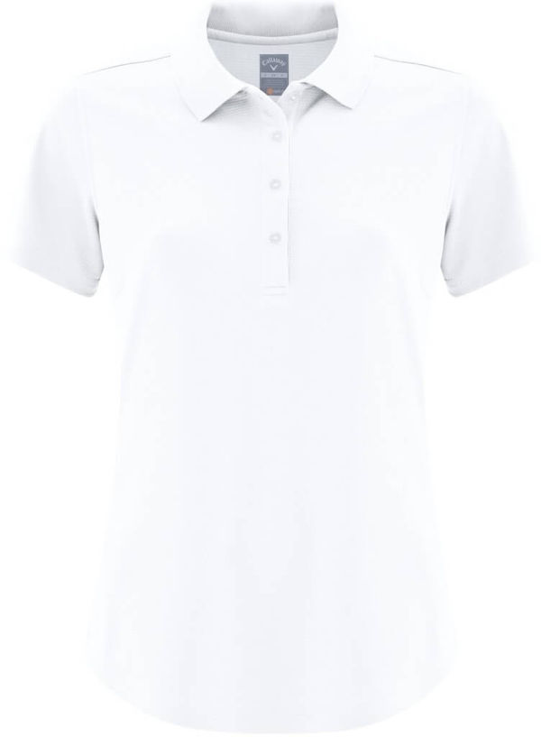 Am image of a Custom Callaway Core Performance Ladies Polo in Bright White!