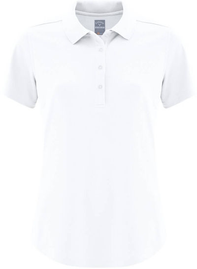 Am image of a Custom Callaway Core Performance Ladies Polo in Bright White!