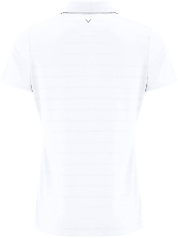 An image of a Custom Callaway Opti Vent Ladies Polo in White!