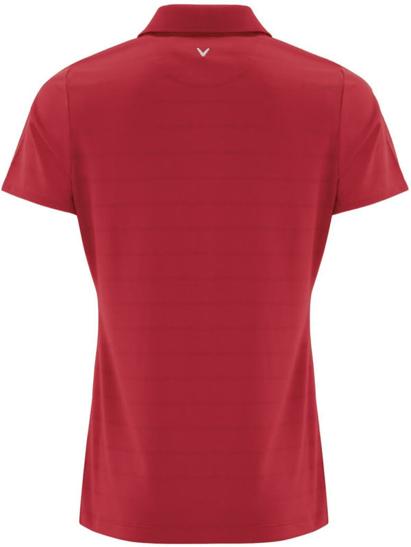 An image of a Custom Callaway Opti Vent Ladies Polo in Salsa Red!
