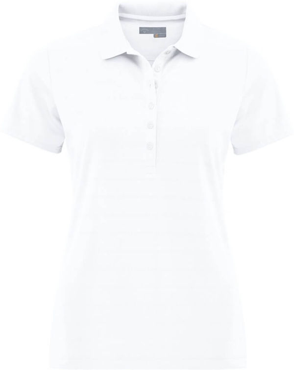 An image of a Custom Callaway Opti Vent Ladies Polo in White!