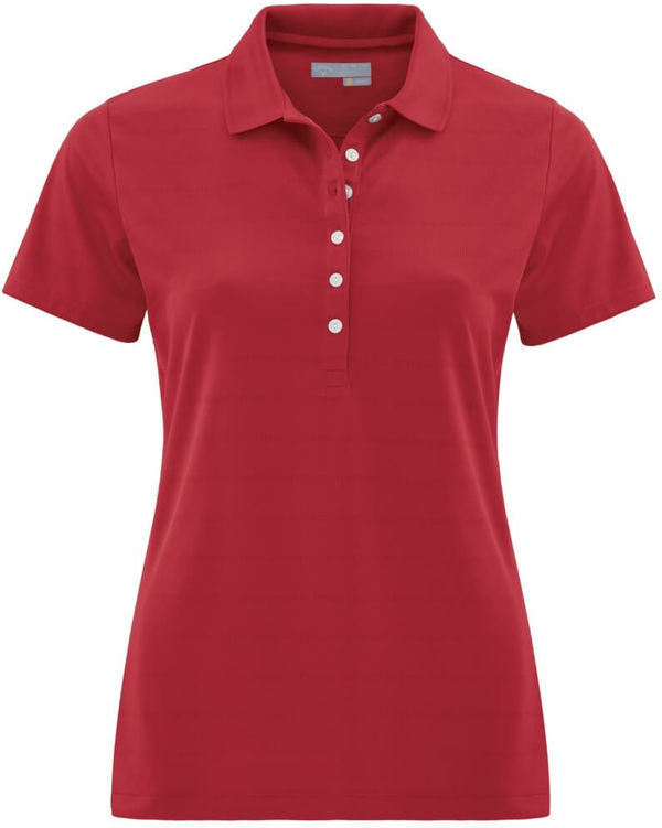 An image of a Custom Callaway Opti Vent Ladies Polo in Salsa Red!