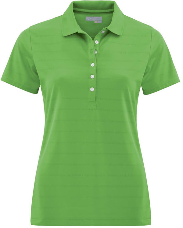 An image of a Custom Callaway Opti Vent Ladies Polo in Vibrant Green!