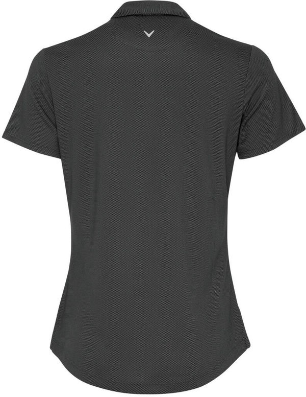 Am image of a Custom CALLAWAY BIRDSEYE LADIES' POLO in Black!