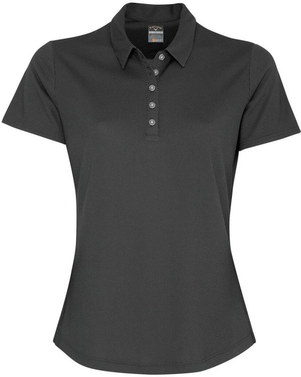 Am image of a Custom CALLAWAY BIRDSEYE LADIES' POLO in Black!