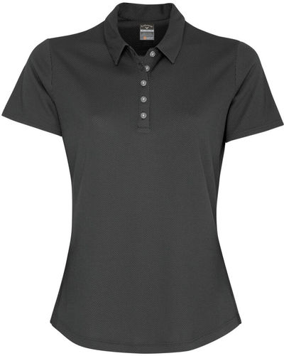 Am image of a Custom CALLAWAY BIRDSEYE LADIES' POLO in Black!