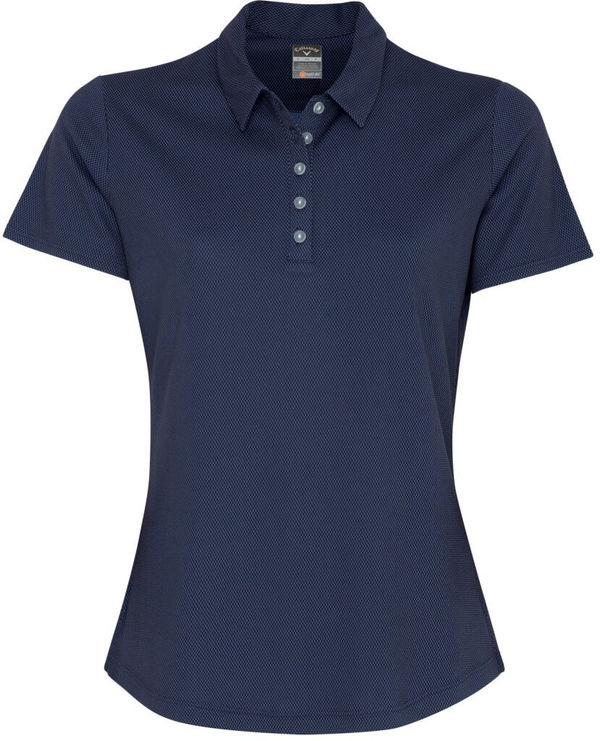 An image of a Custom CALLAWAY BIRDSEYE LADIES' POLO in Peacoat Navy!