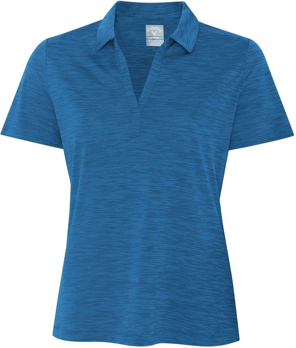 An image of a Custom CALLAWAY BROKEN STRIPE TEXTURE LADIES' POLO. in Blueberry Pancake!