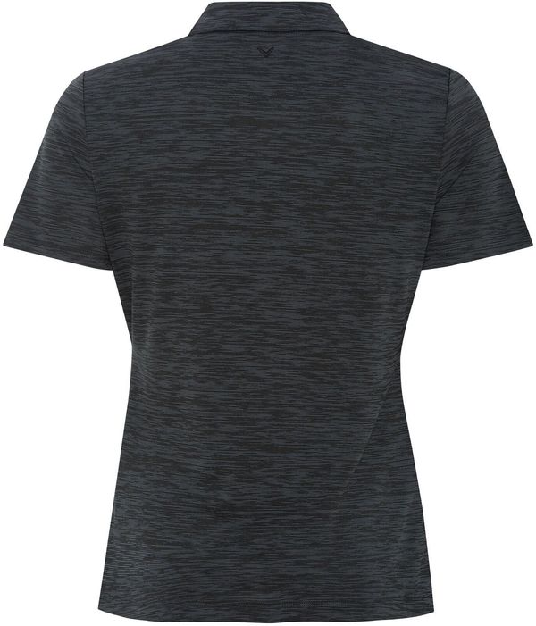 An image of a Custom CALLAWAY BROKEN STRIPE TEXTURE LADIES' POLO. in Black!