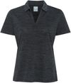 An image of a Custom CALLAWAY BROKEN STRIPE TEXTURE LADIES' POLO. in Black!