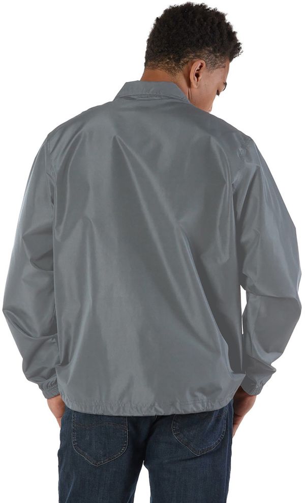 Am image of a Custom Champion Men's Coach's Jacket in Graphite!