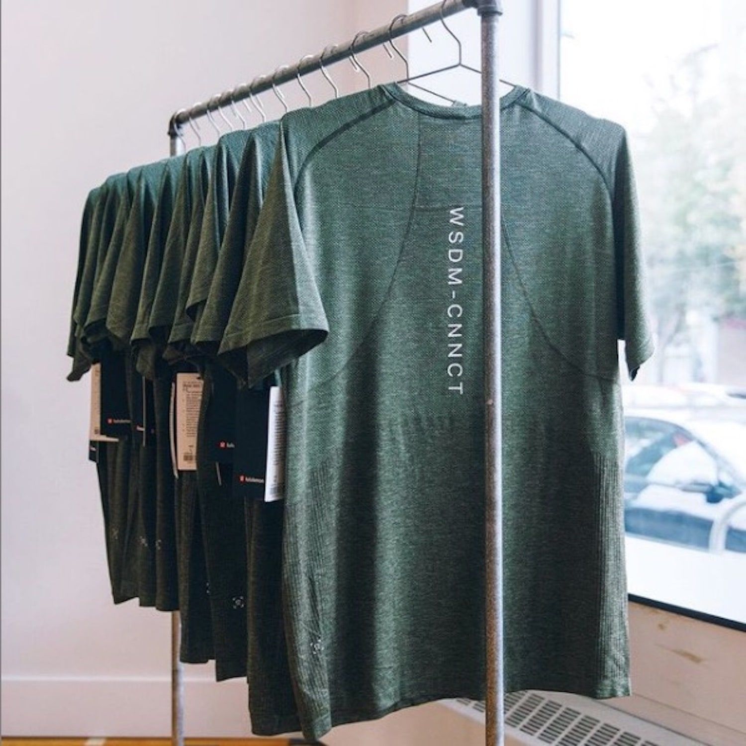 Check out these custom Lululemon Jerseys we did with a reflective print down the middle of the shirt.