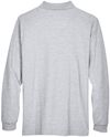 Am image of a Custom Devon & Jones Men's Pima Piqué Long Sleeve Polo in Grey Heather!