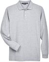 Am image of a Custom Devon & Jones Men's Pima Piqué Long Sleeve Polo in Grey Heather!