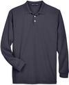 Am image of a Custom Devon & Jones Men's Pima Piqué Long Sleeve Polo in Navy!