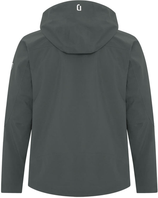Am image of a Custom Dryframe Tri Tech Waterproof Hard Shell Jacket in Asphalt!