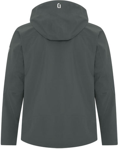 Am image of a Custom Dryframe Tri Tech Waterproof Hard Shell Jacket in Asphalt!