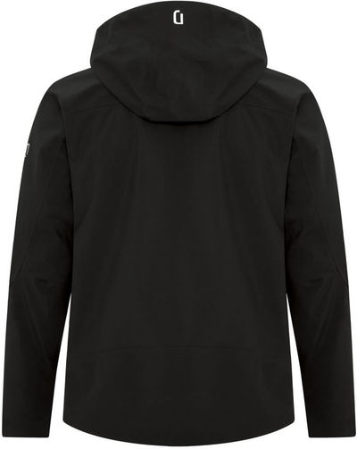 Am image of a Custom Dryframe Tri Tech Waterproof Hard Shell Jacket in Black!