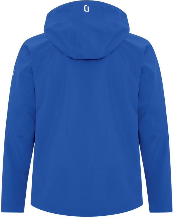 Am image of a Custom Dryframe Tri Tech Waterproof Hard Shell Jacket in Regatta Blue!