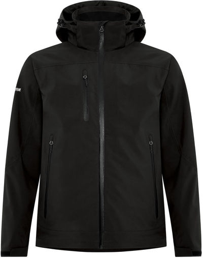Am image of a Custom Dryframe Tri Tech Waterproof Hard Shell Jacket in Black!