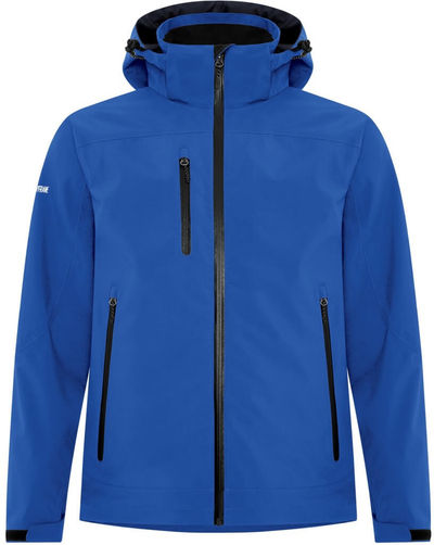 Am image of a Custom Dryframe Tri Tech Waterproof Hard Shell Jacket in Regatta Blue!