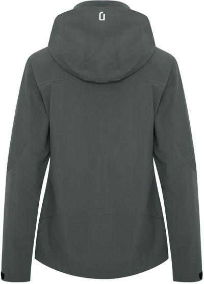 Am image of a Custom Dryframe Tri Tech Hard Shell Ladies Jacket in Asphalt!