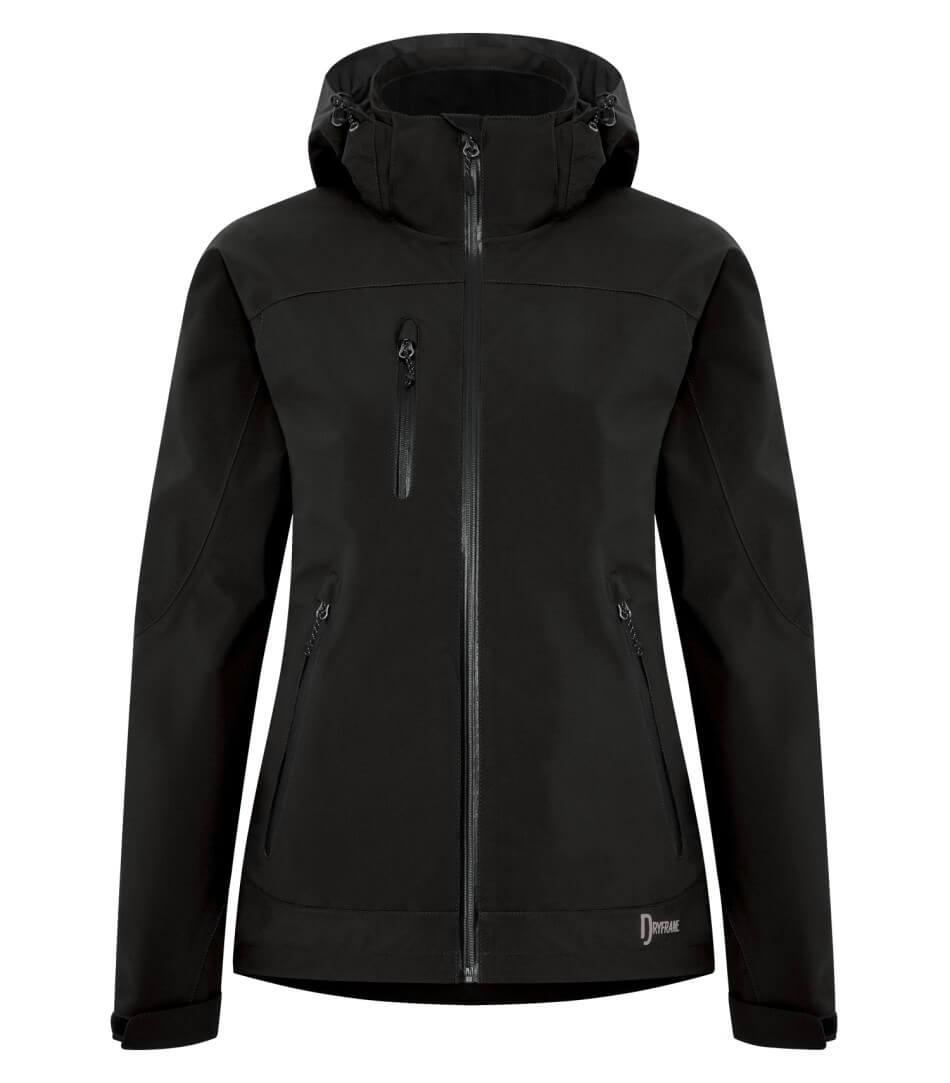 Dryframe Tri Tech Hard Shell Ladies Jacket in Black