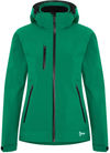 Am image of a Custom Dryframe Tri Tech Hard Shell Ladies Jacket in Emerald!