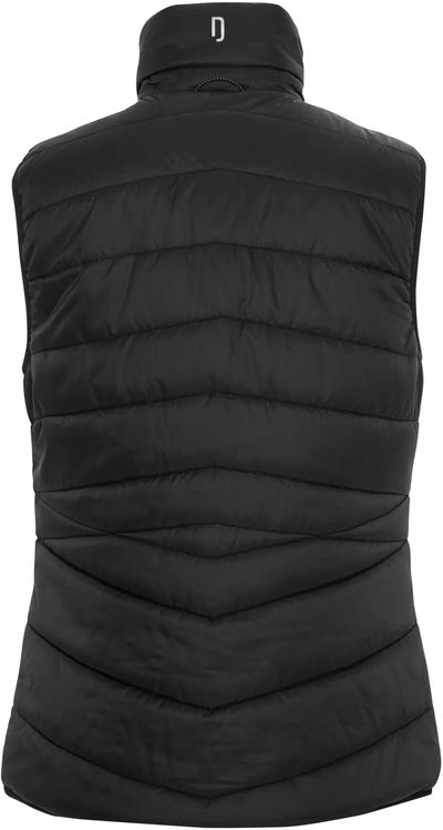 Am image of a Custom Dryframe Dry Tech Insulated Ladies Vest in Black!