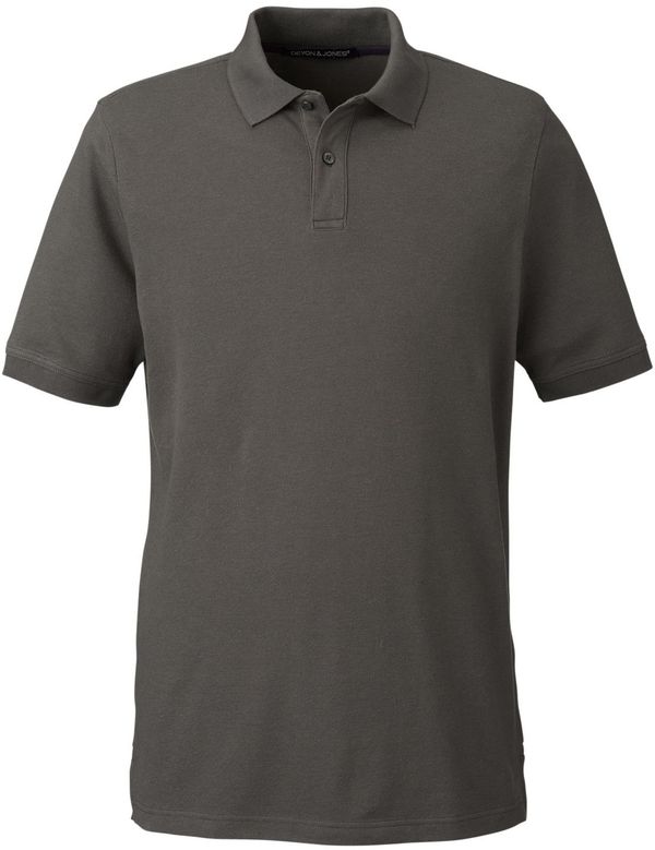 Am image of a Custom Devon & Jones Mens New Classics Performance Polo in Graphite!