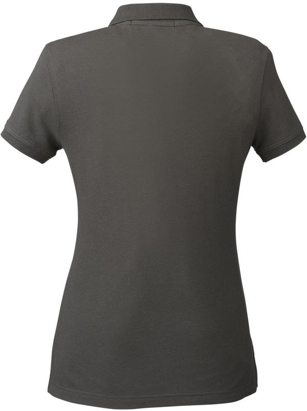 Am image of a Custom Devon and Jones Ladies New Classics Performance Polo in Graphite!