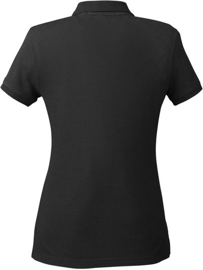 Am image of a Custom Devon and Jones Ladies New Classics Performance Polo in Black!