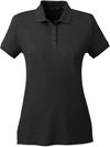 Am image of a Custom Devon and Jones Ladies New Classics Performance Polo in Black!