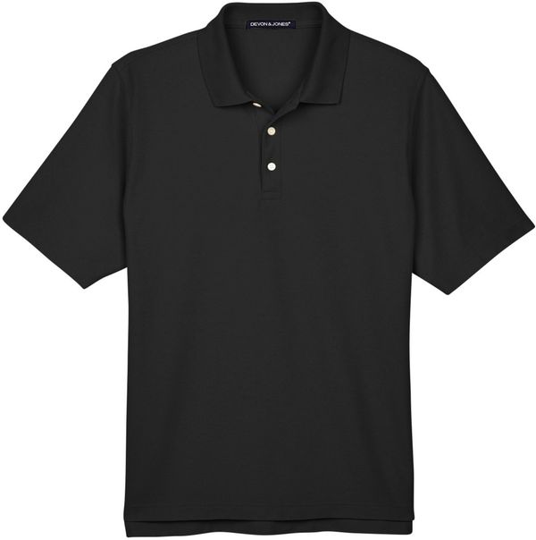 Am image of a Custom Devon & Jones Men's DRYTEC20™ Performance Polo in Black!