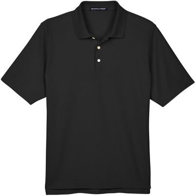 Am image of a Custom Devon & Jones Men's DRYTEC20™ Performance Polo in Black!