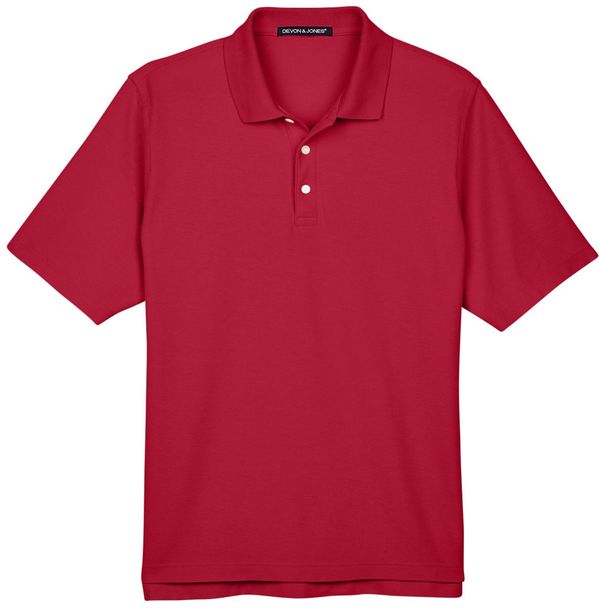An image of a Custom Devon & Jones Men's DRYTEC20™ Performance Polo in Red!