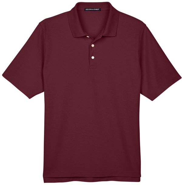 Am image of a Custom Devon & Jones Men's DRYTEC20™ Performance Polo in Burgundy!