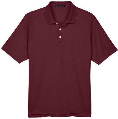 Am image of a Custom Devon & Jones Men's DRYTEC20™ Performance Polo in Burgundy!