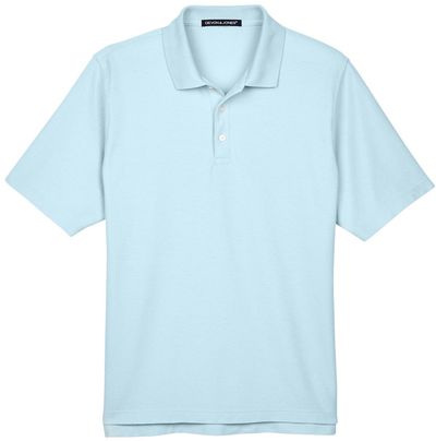 Am image of a Custom Devon & Jones Men's DRYTEC20™ Performance Polo in Crystal Blue!