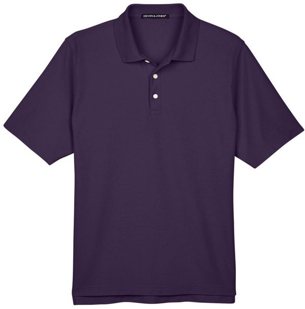 Am image of a Custom Devon & Jones Men's DRYTEC20™ Performance Polo in Deep Purple!